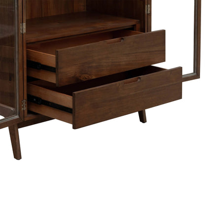 Remix Display Cabinet by LH Imports in brown. Made from unique in a traditional style.
