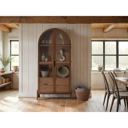 Remix Display Cabinet by LH Imports in brown. Made from unique in a traditional style.