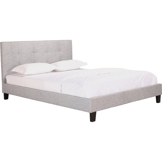 001 SI-2121911 | Additional Silo | Eliza Bed by Moe's Home Collection in grey. Made from upholstery: 100% polyester, solid pine, wood slats, plywood, mdf in a modern style.