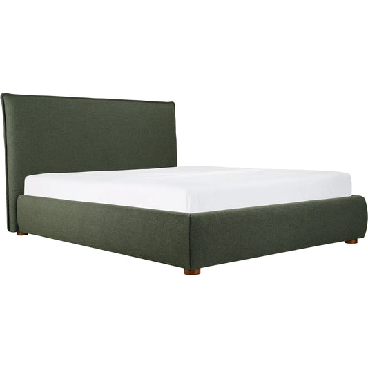 Luzon Bed by Moe's Home Collection. Made from upholstery: 80% polyester, 20% linen, solid pine frame, plywood, mdf, foam in a modern style.