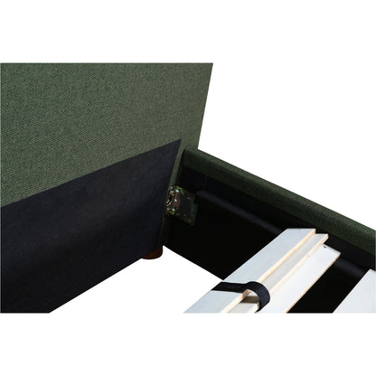 Luzon Bed by Moe's Home Collection. Made from upholstery: 80% polyester, 20% linen, solid pine frame, plywood, mdf, foam in a modern style.