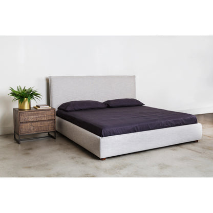 Luzon Bed by Moe's Home Collection. Made from upholstery: 80% polyester, 20% linen, solid pine frame, plywood, mdf, foam in a modern style.
