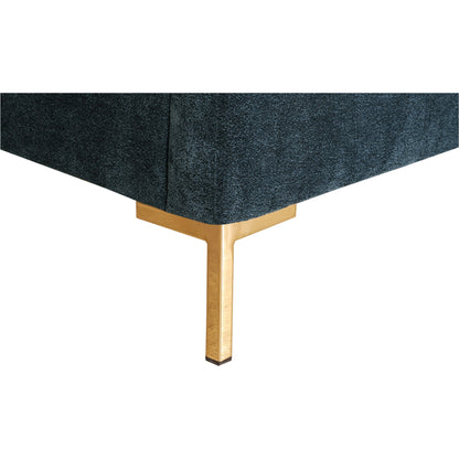 Astrid Bed by Moe's Home Collection in blue. Made from upholstery: 100% polyester, solid pine frame, foam, plywood, mdf in a modern style.