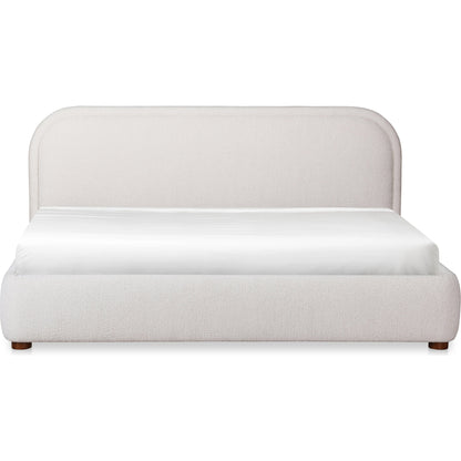 Colin Bed by Moe's Home Collection in oatmeal. Made from upholstery: 100% polyester, solid pine frame, plywood, mdf, foam in a modern style.