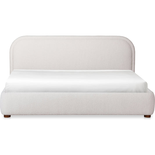 Colin Bed by Moe's Home Collection in oatmeal. Made from upholstery: 100% polyester, solid pine frame, plywood, mdf, foam in a modern style.