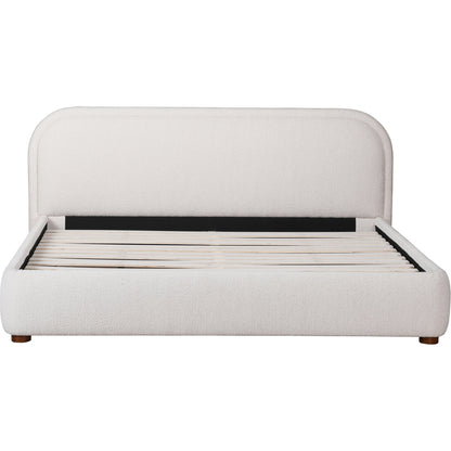 Colin Bed by Moe's Home Collection in oatmeal. Made from upholstery: 100% polyester, solid pine frame, plywood, mdf, foam in a modern style.