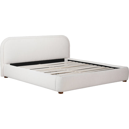 Colin Bed by Moe's Home Collection in oatmeal. Made from upholstery: 100% polyester, solid pine frame, plywood, mdf, foam in a modern style.