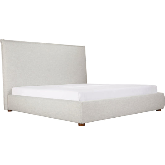 Luzon Tall Headboard Bed by Moe's Home Collection. Made from upholstery: 80% polyester, 20% linen, solid pine frame, plywood, mdf, foam in a modern style.