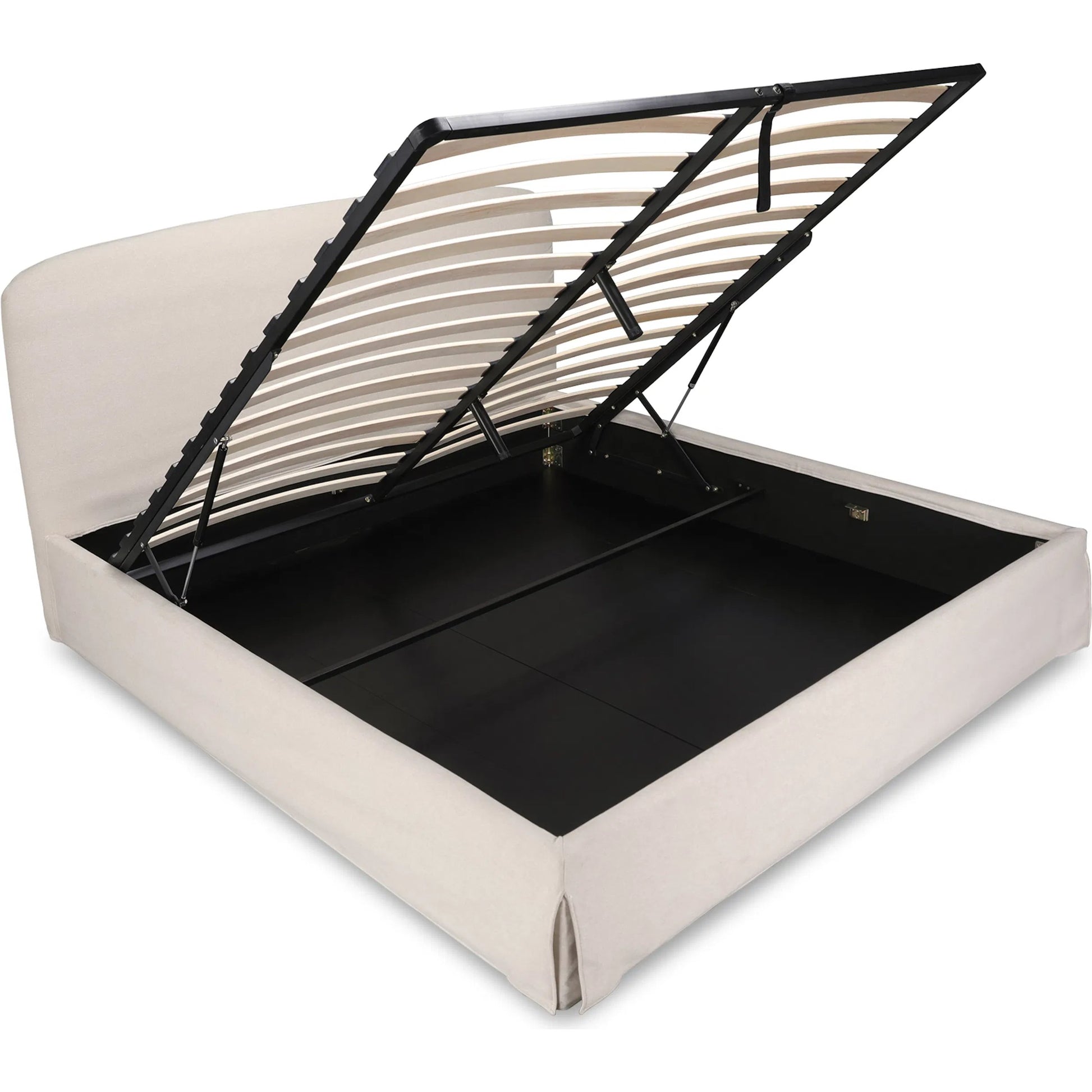 Joan Storage Bed by Moe's Home Collection in cream. Made from unique in a eclectic & global style.