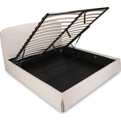 Joan Storage Bed by Moe's Home Collection in cream. Made from unique in a eclectic & global style.