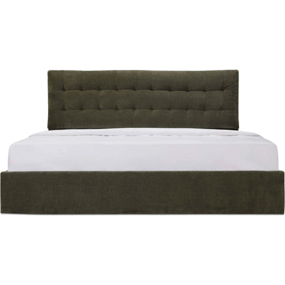 Sebastion Storage Bed by Moe's Home Collection. Made from upholstery: 100% polyester, frame: solid wood, plywood, mdf, foam, lift hydraulic storage: piston 800n in a transitional style.
