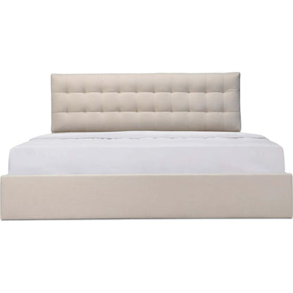 Sebastion Storage Bed by Moe's Home Collection. Made from upholstery: 100% polyester, frame: solid wood, plywood, mdf, foam, lift hydraulic storage: piston 800n in a transitional style.
