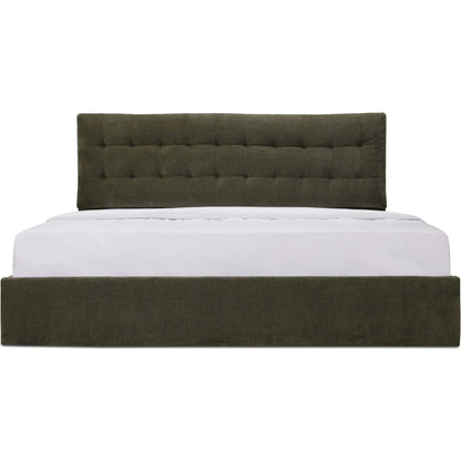 Sebastion Storage Bed by Moe's Home Collection. Made from upholstery: 100% polyester, frame: solid wood, plywood, mdf, foam, lift hydraulic storage: piston 800n in a transitional style.