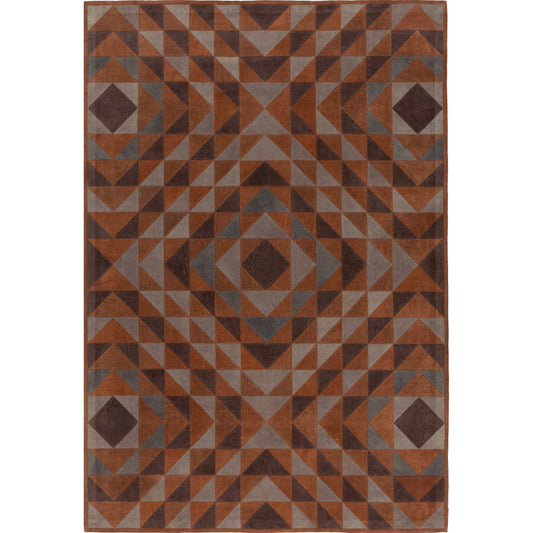 Ranch Rug - 15191 by Surya in medium brown, charcoal, medium gray. Made from 80% wool, 20% viscose in a unique style.