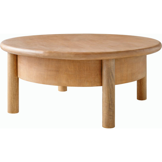 Rondo Coffee Table - 530630 by Surya in top: brown, base: brown and naturalnatural. Made from mango wood in a modern style.