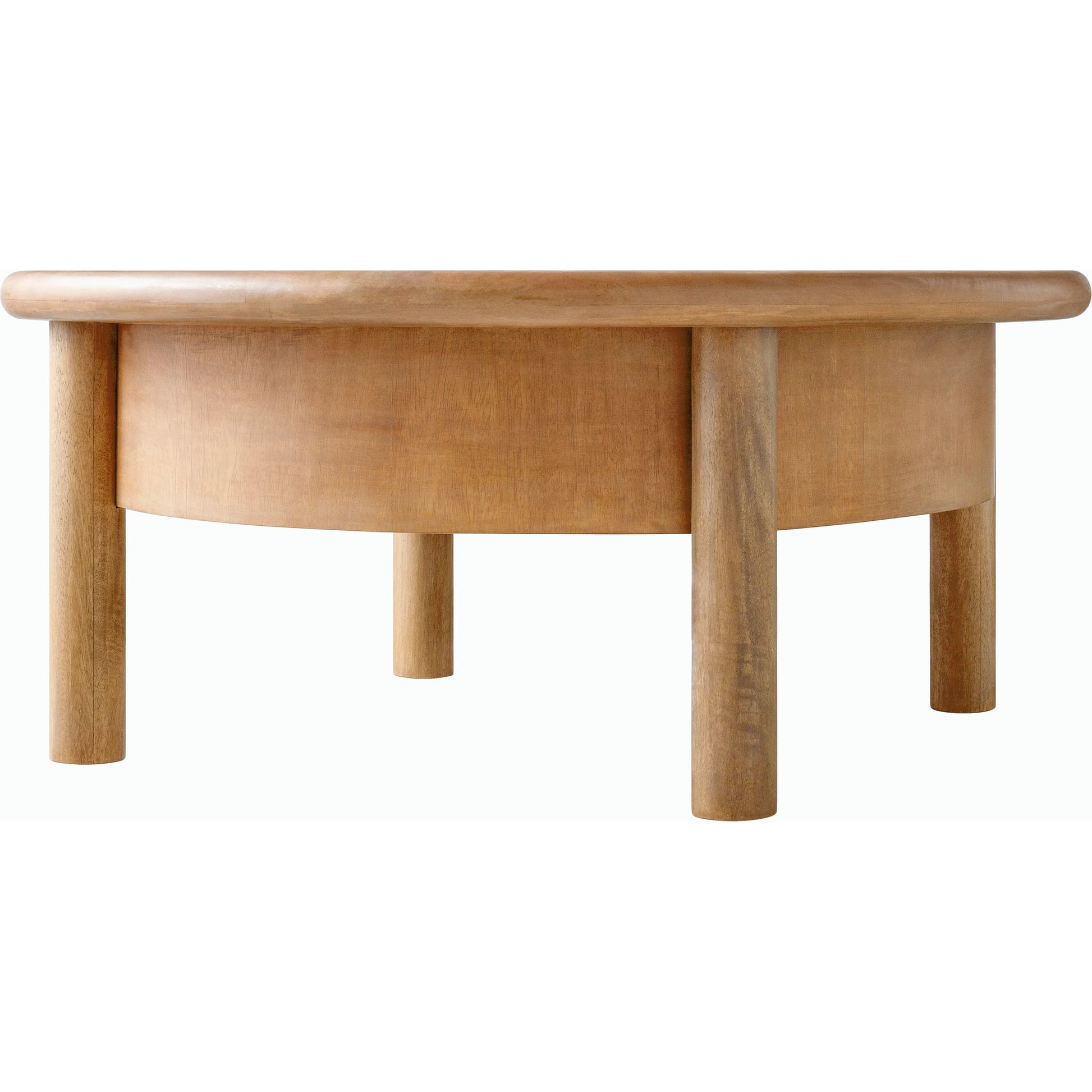 Rondo Coffee Table - 530630 by Livabliss in top: brown; base: brown and naturalnatural. Made from mango wood in a modern style.