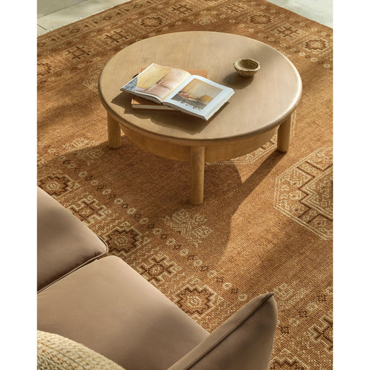 Rondo Coffee Table - 530630 by Surya in top: brown, base: brown and naturalnatural. Made from mango wood in a modern style.