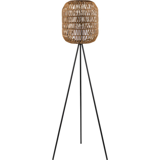 Rainshine Accent Floor Lamp 533176 by Livabliss in body: brown; base: black; shade: white; cord: black and paintedpainted. Made from plastic, iron in a unique style.