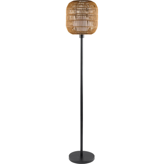 Rainshine Accent Floor Lamp 533179 by Livabliss in body: brown; base: black; shade: white; cord: black and paintedpainted. Made from plastic, iron in a unique style.