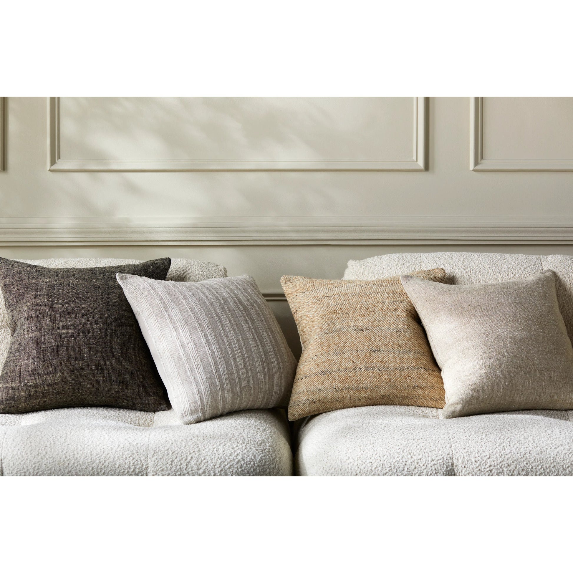 Ronnie Pillow - 481568 by Surya. Made from front: 100% linen, back: 100% cotton in a modern style.