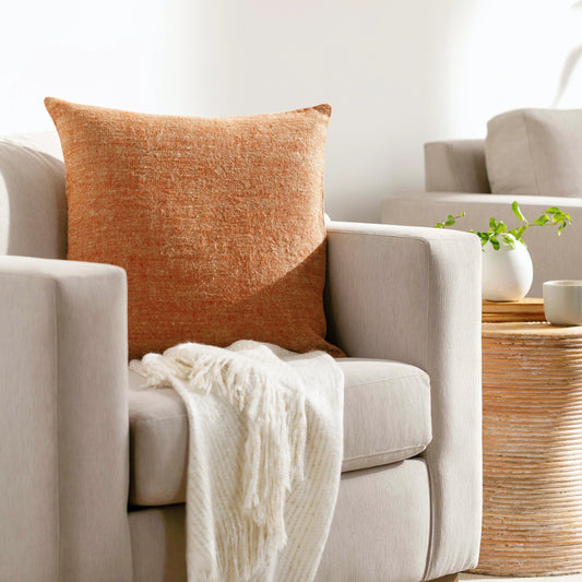 Ronnie Pillow - 481568 by Surya. Made from front: 100% linen, back: 100% cotton in a modern style.