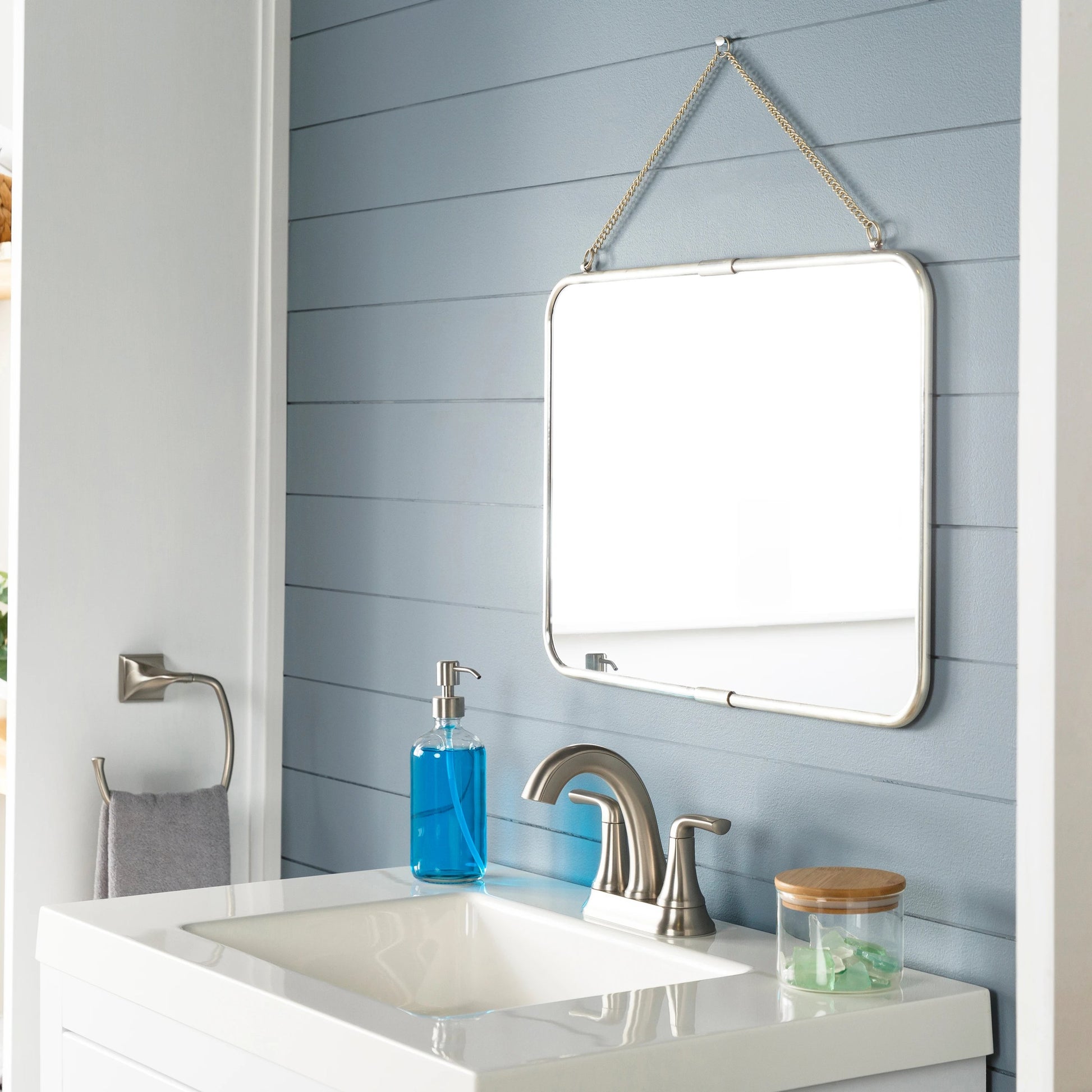 Roanoke - 29051 by Surya in metallic silver and antiqued. Made from metal, manufactured wood in a transitional style.