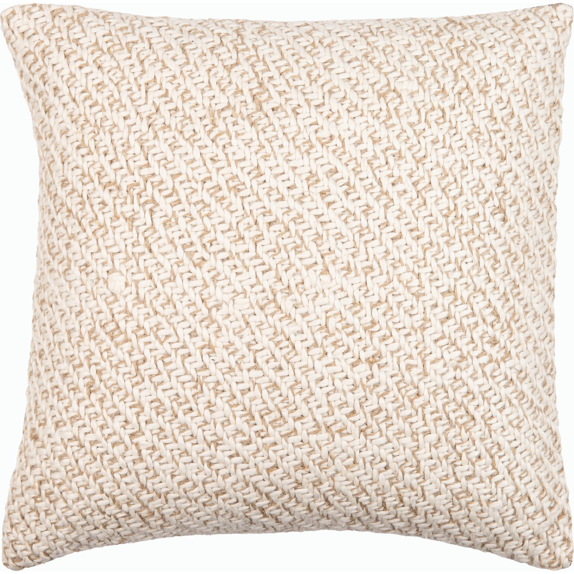 Ranell Pillow - 481563 by Surya in off-white, pearl, ash. Made from front: 55% cotton, 45% linen, back: 100% cotton in a modern style.