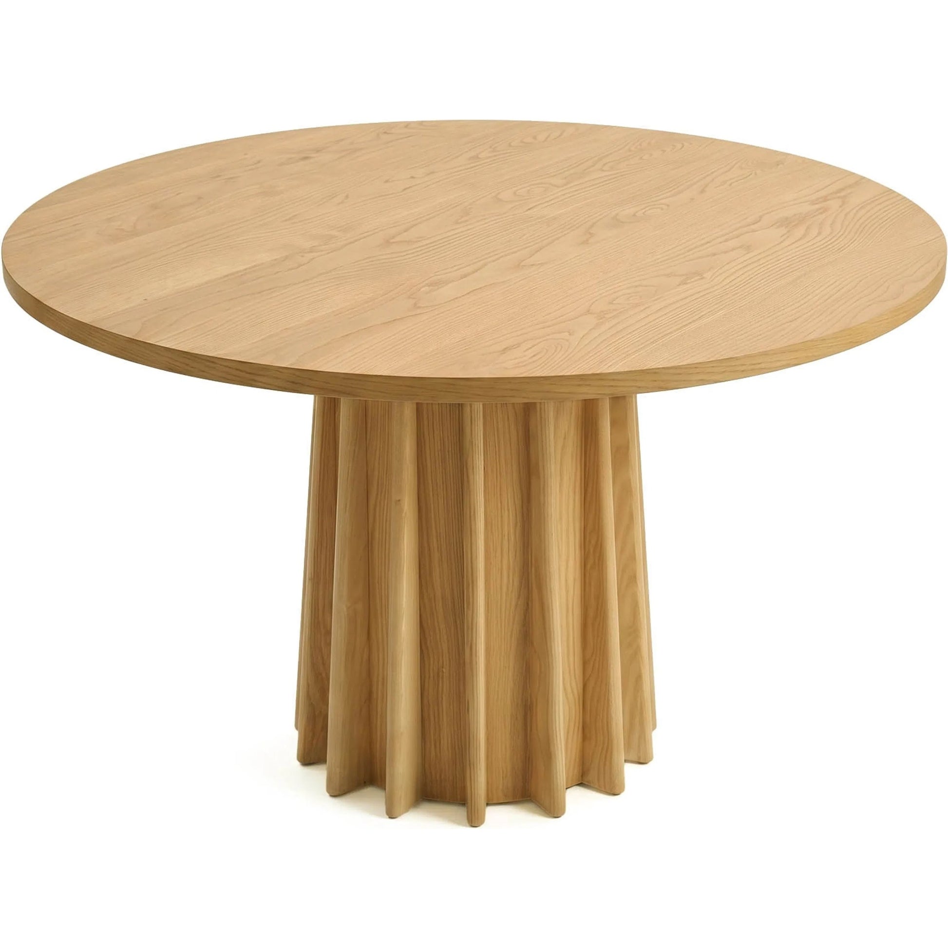 Sculpture Dining Table by LH Imports in brown and natural. Made from oak, oak veneer in a unique style.