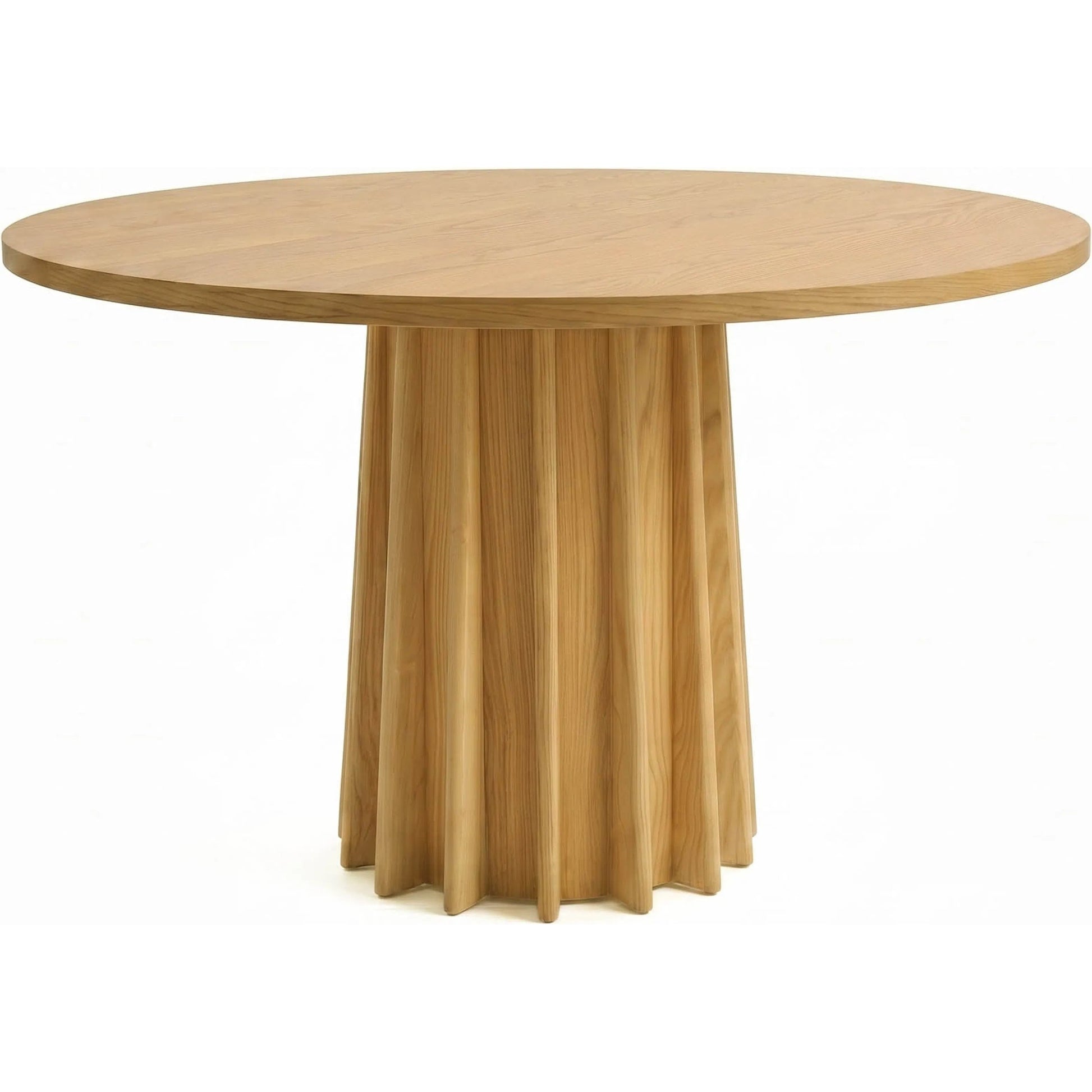 Sculpture Dining Table by LH Imports in brown and natural. Made from oak, oak veneer in a unique style.