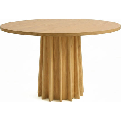 Sculpture Dining Table by LH Imports in brown and natural. Made from oak, oak veneer in a unique style.