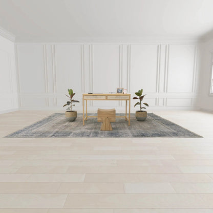 Pieta Stool by LH Imports in brown and natural brushed. Made from reclaimed white pine in a modern style.