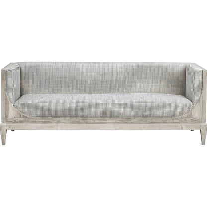 Raphael Sofa by LH Imports in light grey and antique white washed. Made from white pine, polyester, flax fabric, pu foam in a modern style.