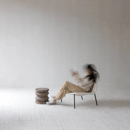 Loom Side Chair by LH Imports in white and black. Made from steel, rope in a coastal style.