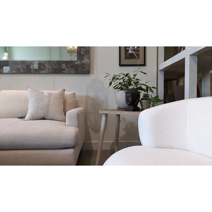 Juliet Side Table by LH Imports in brown and natural, white washed. Made from recycled white pine in a modern style.