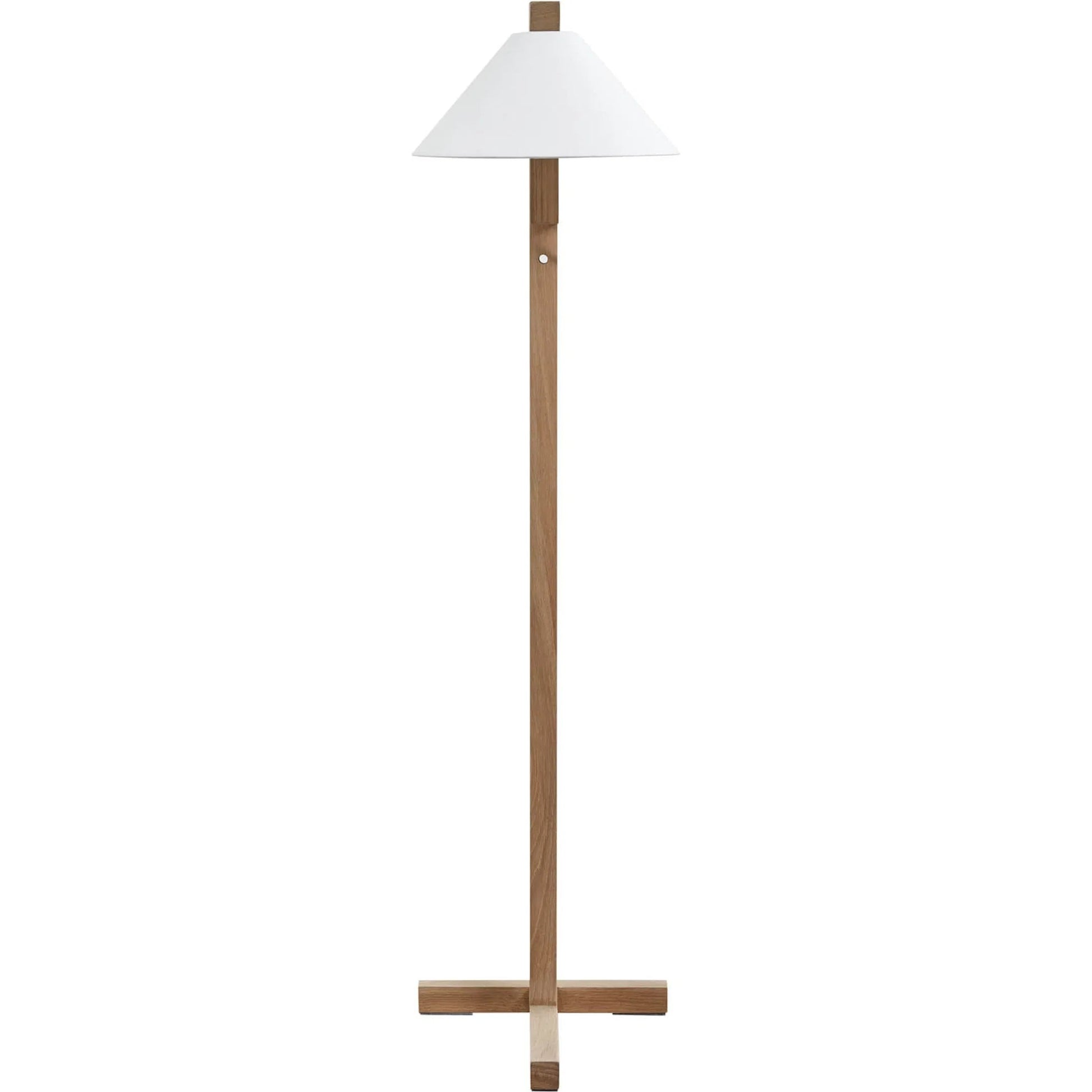 Letta Standing Lamp by LH Imports in natural oak, natural linen and natural oak. Made from oak, linen shade in a unique style.