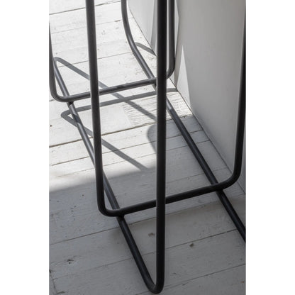 Preston Console by LH Imports in brown, black and light natural washed, antique bronze. Made from elm wood, steel in a transitional style.