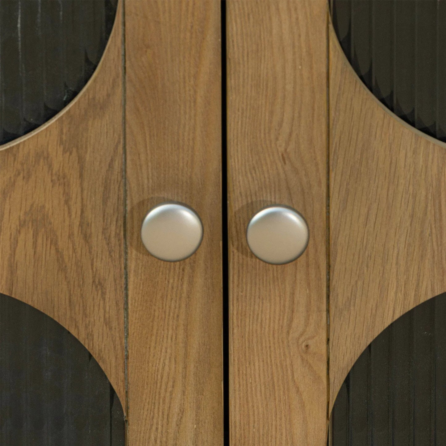 007 SI-2630307 | Closeup | Colosseo Sideboard by LH Imports in brown, grey and natural oak, grey, black. Made from solid oak, mdf, oak veneer, metal, glass in a unique style.