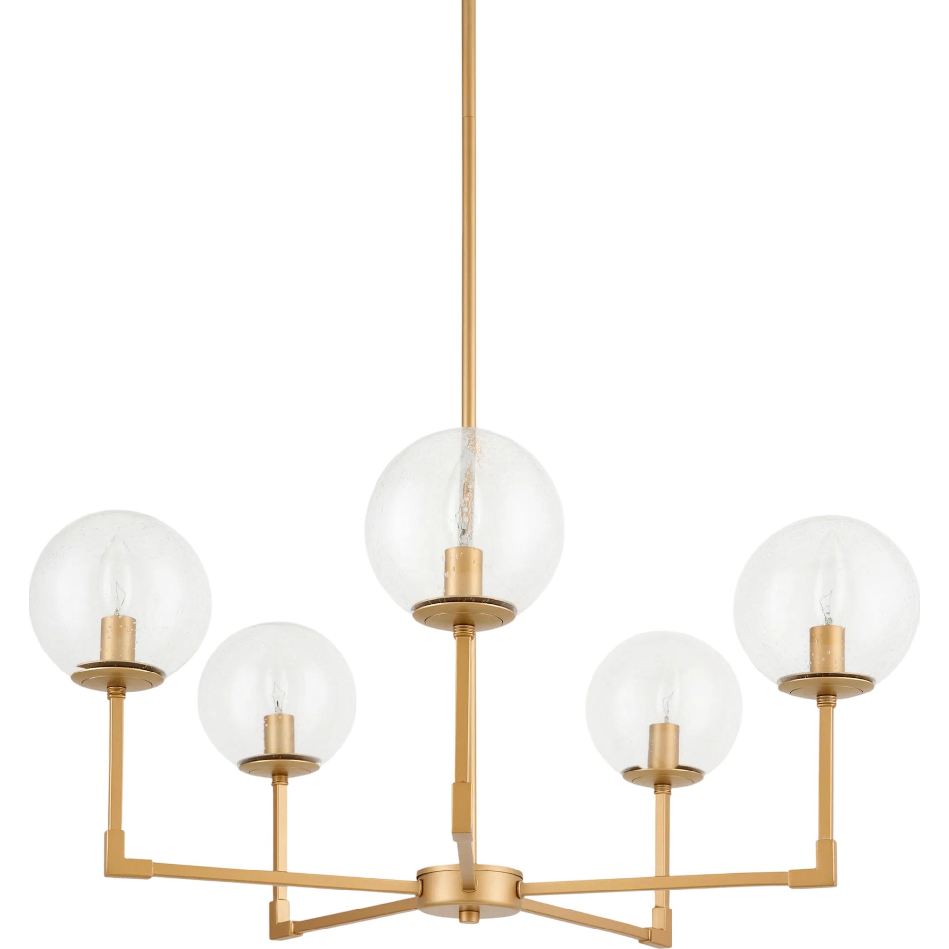 Renato Chandelier by Livabliss in clear, gold, black and electroplated, plated. Made from iron, glass in a unique style.