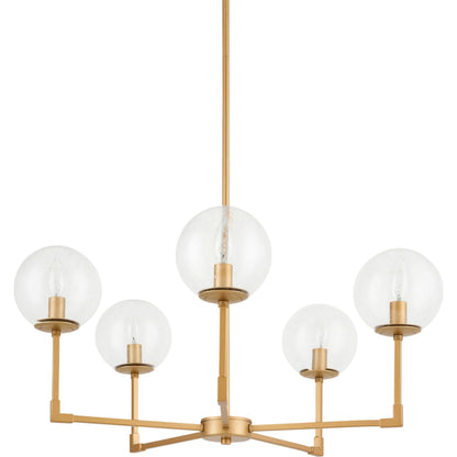Renato Chandelier by Livabliss in clear, gold, black and electroplated, plated. Made from iron, glass in a unique style.