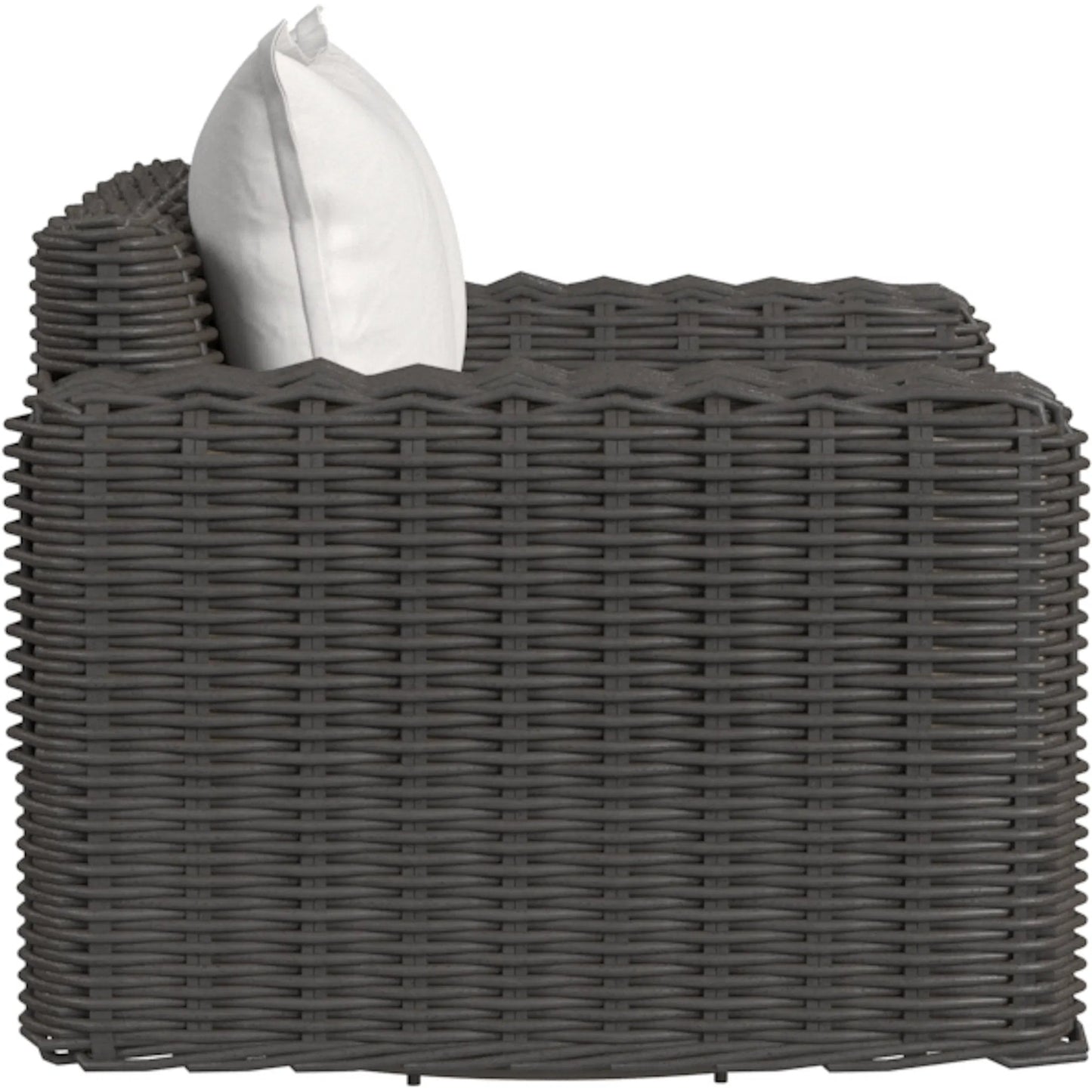 003 SI-2318698 | Additional Silo | Cabo Outdoor Oversized Swivel Club Chair by Sunset West in dark wood. Made from resin wicker in a rustic style.