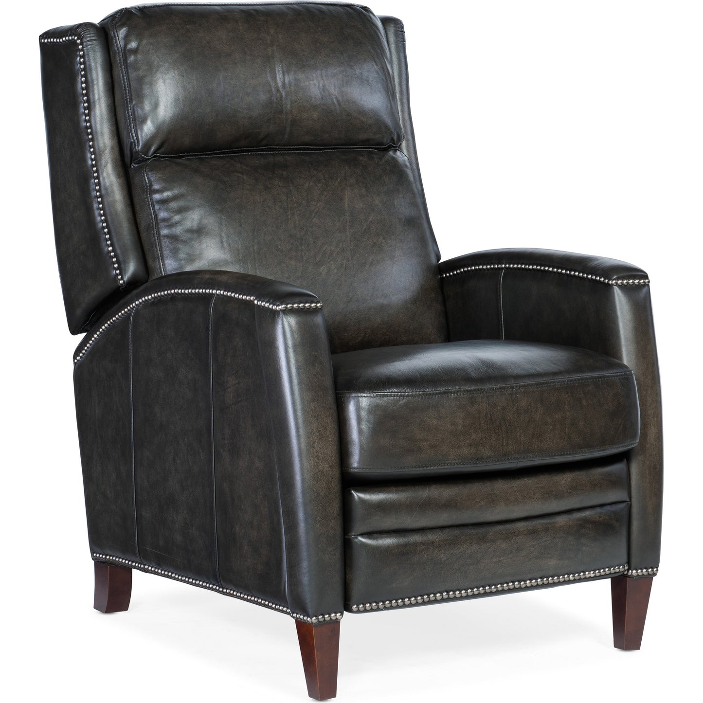001 SI-1748811 | Primary Silo | Declan Recliner by Hooker Furniture in brindisi trinita. Made from leather in a traditional style.