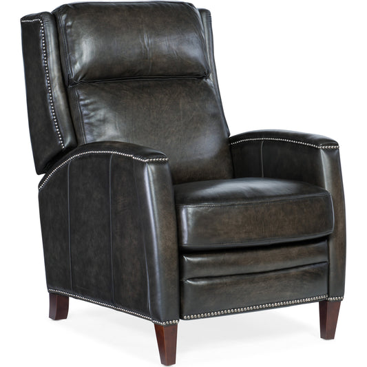 Declan Recliner by Hooker Furniture in brindisi trinita. Made from leather in a traditional style.