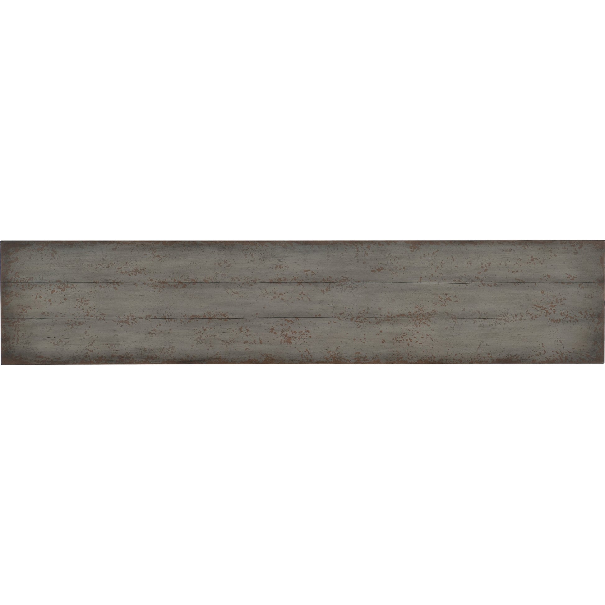 Ciao Bella Console by Hooker Furniture in speckled gray. Made from maple veneers, metal, solid-wood edge top in a cottage & farmhouse style.