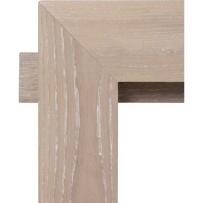 Rockwell Minimalist Bar Cart by Worlds Away in white washed oak. Made from unique in a modern style.