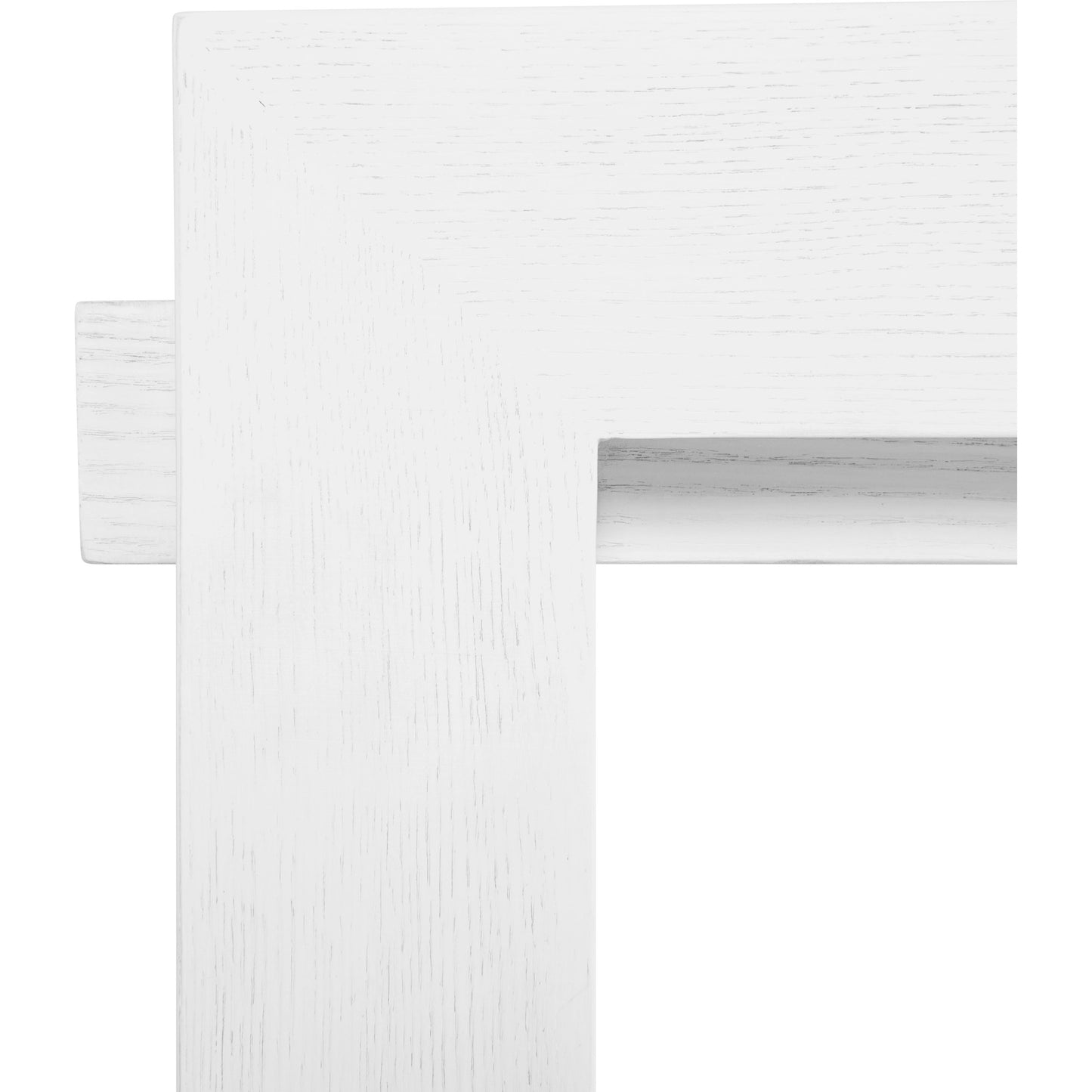 008 SI-2018983 | Closeup | Rockwell Minimalist Bar Cart by Worlds Away in white washed oak. Made from unique in a modern style.