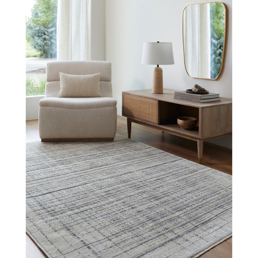 Rojin Rug - 500055 by Livabliss in light slate, oatmeal, taupe, light blue, rust, mustard. Made from face: 100% polypropylene, warp: 100% polyester in a unique style.