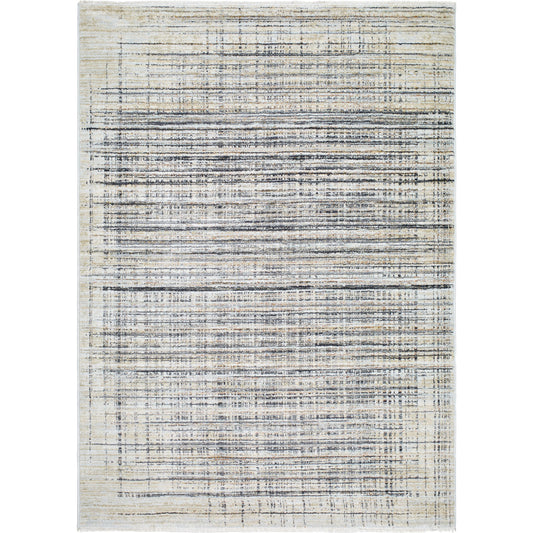 Rojin Rug - 500055 by Livabliss in light slate, oatmeal, taupe, light blue, rust, mustard. Made from face: 100% polypropylene, warp: 100% polyester in a unique style.