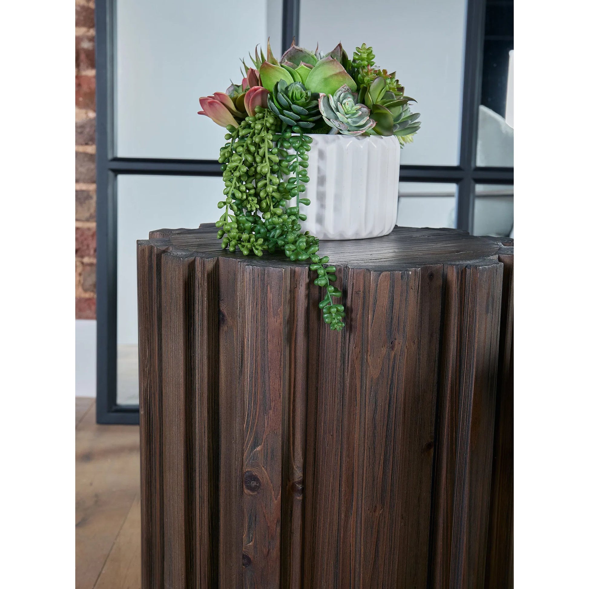 Roma Accent Table by Essentials For Living. Made from solid reclaimed pine, reclaimed pine veneer, mdf in a modern style.