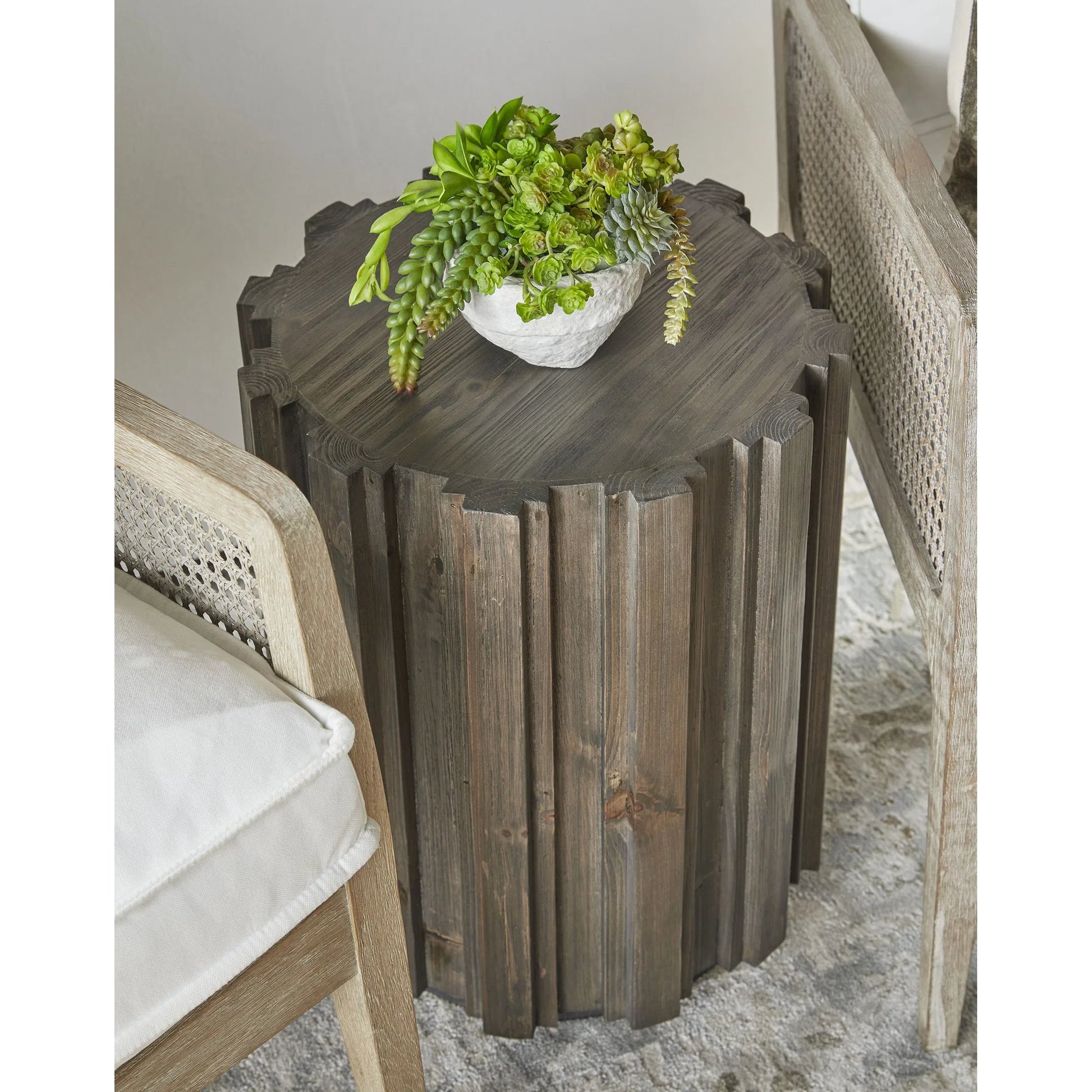 Roma Accent Table by Essentials For Living. Made from solid reclaimed pine, reclaimed pine veneer, mdf in a modern style.