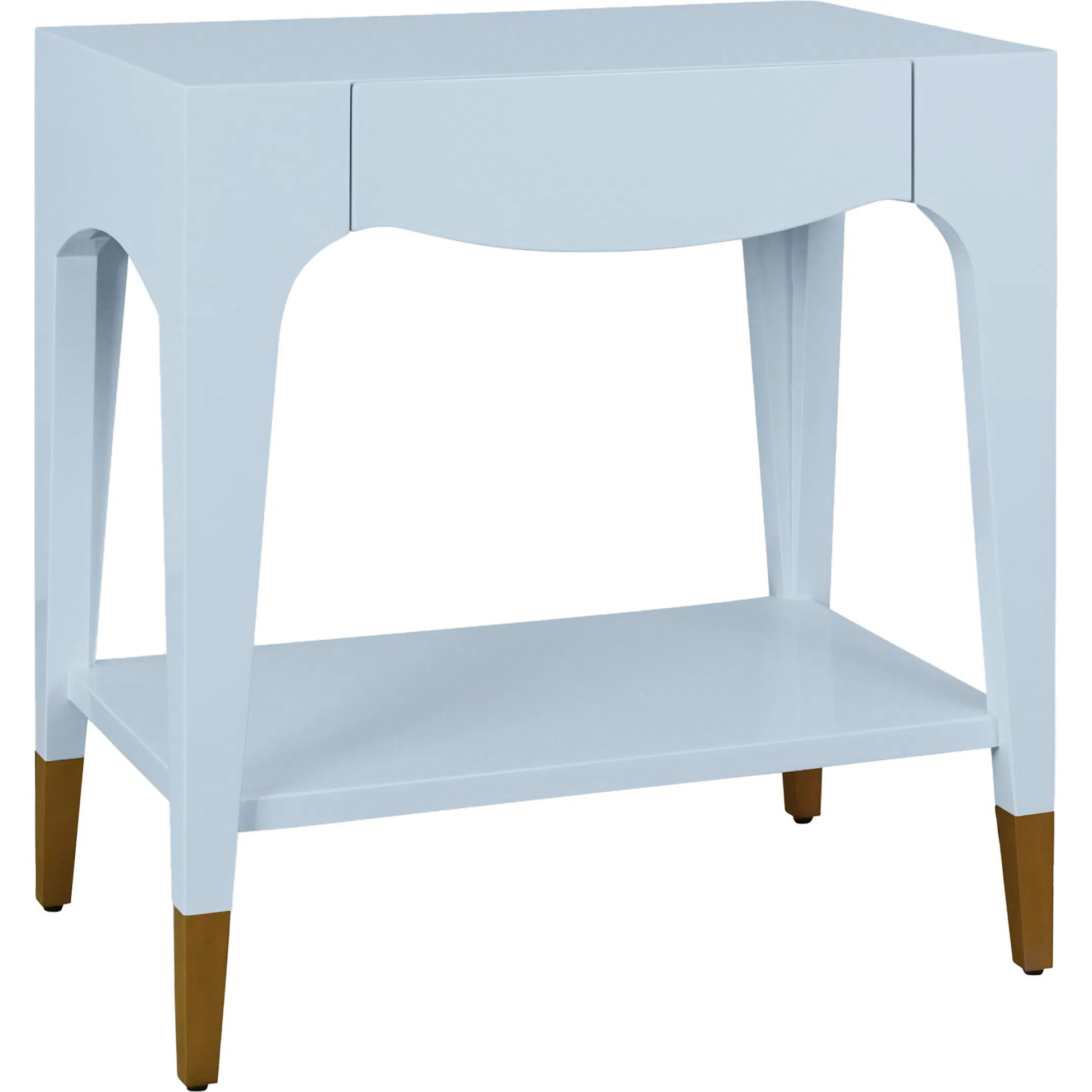 Ronny Tapered Leg One Drawer Side Table by Worlds Away. Made from unique in a unique style.